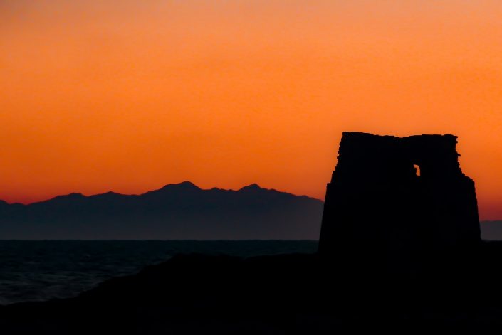 Alba a Roca vecchia. Costa adriatica del Salento.