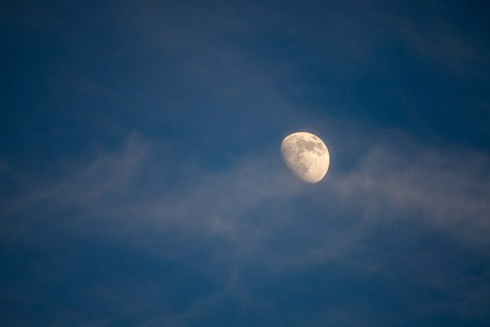 Luna a Roca vecchia. Costa adriatica del Salento.