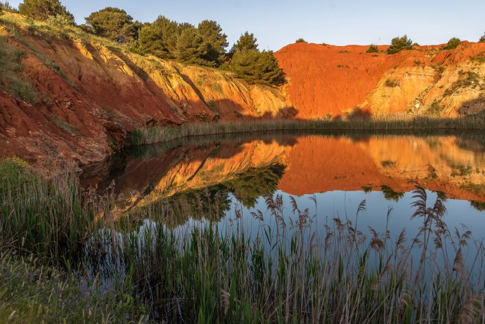 Il laghetto all'ex cava di bauxite. Otranto.