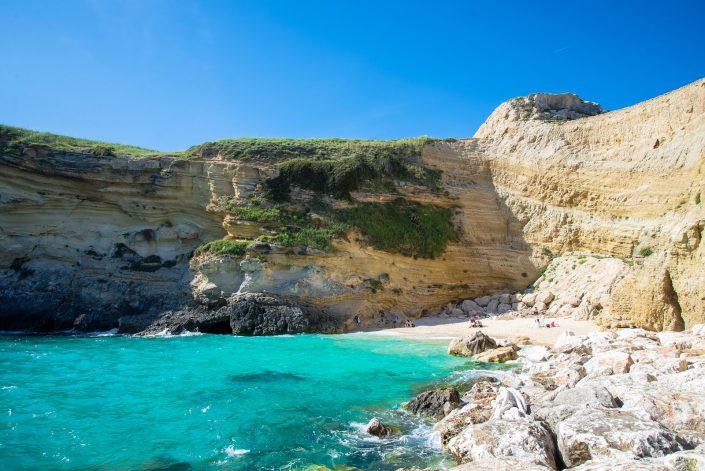 Insenatura di Porto Miggiano. Costa adriatica.