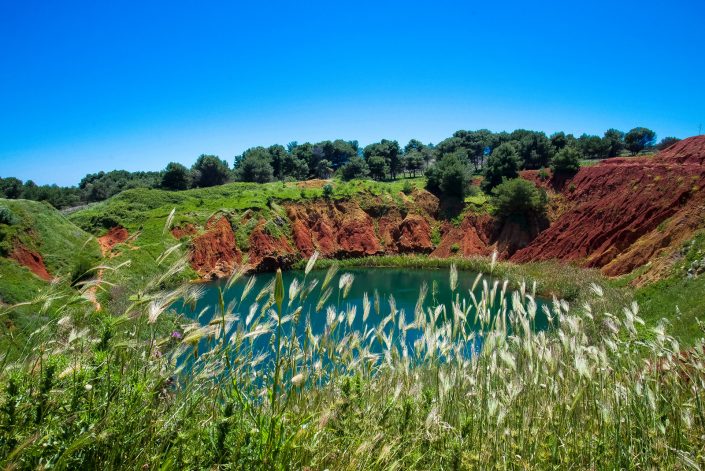 Il laghetto all'ex cava di bauxite. Otranto.