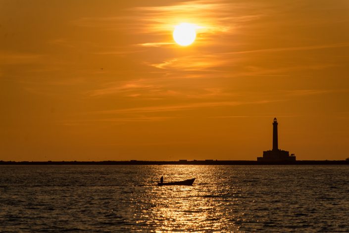 Faro dell'isola di sant'Andrea. Gallipoli.