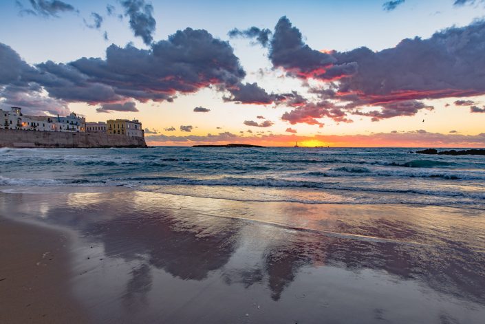 Tramonto a Gallipoli. Spiaggia della Purità.