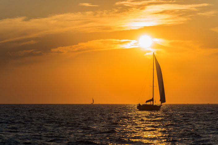 Al largo nel mare di Gallipoli.