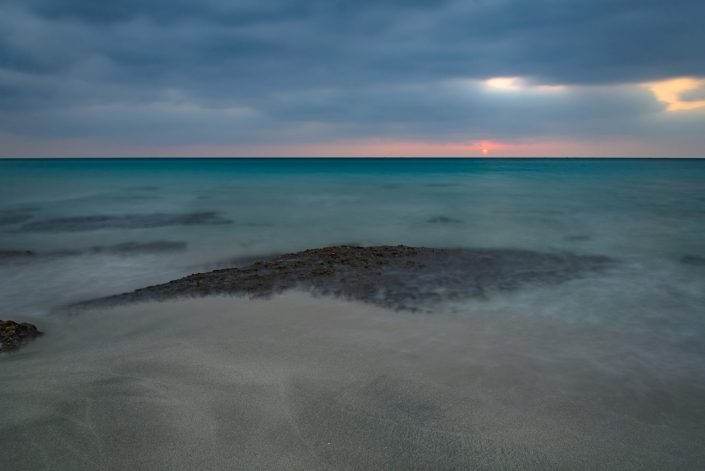 Tramonto a Gallipoli. Baia verde.