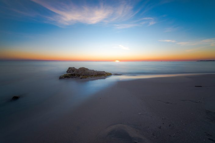 Tramonto a Gallipoli. Baia verde.