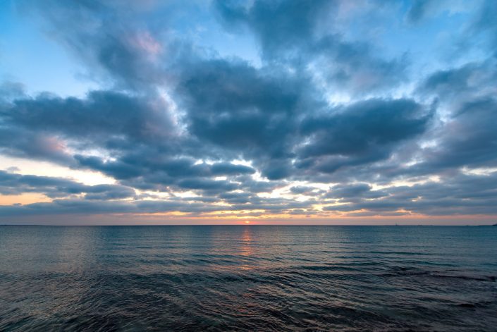 Tramonto a Gallipoli. Baia verde.