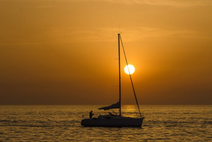 Al largo nel mare di Gallipoli.