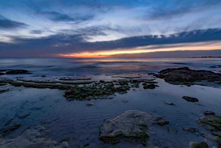 Tramonto a Gallipoli. Baia verde.