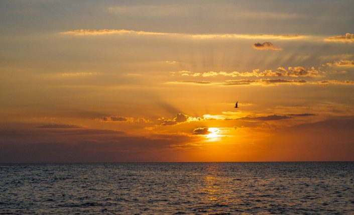 Tramonto a Gallipoli. Baia verde.